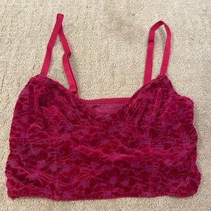Free People Velvet Bralette | Color: Pink | Size: S